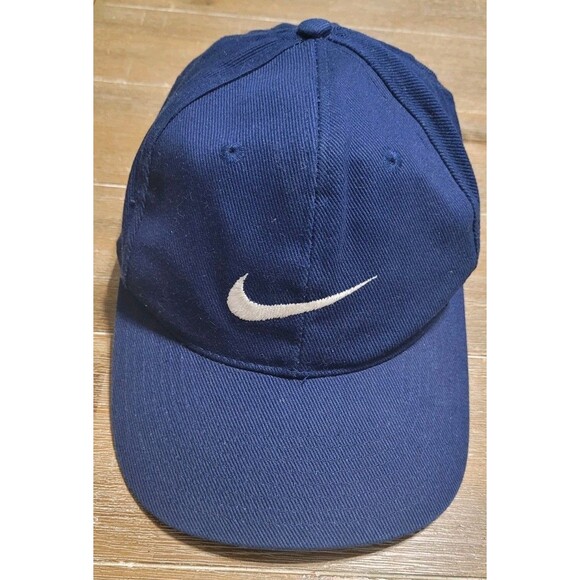 Vintage 1990s Nike Snapback Hat Embroidered Swoosh Tiger Woods Cap Navy Snapback - Picture 1 of 5